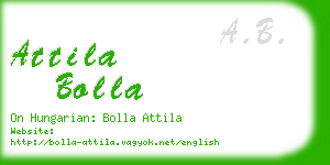 attila bolla business card